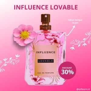 PARFUME INFLUENCE LOVABLE PARFUM WANITA MINYAK WANGI EAU DE TAHAN SAMAPAI 12 JAM PREMIUN