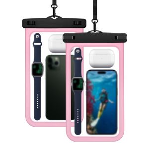 LIUJIR Waterproof Mobile Phone Bag Large Capacity Touchable Screen Swimming Storage Bag Watch Earphone Case PVC Underwater Dry Bag Water Splashing Festival