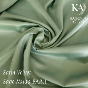 Bahan Kain Brokat Dress Kebaya Pengantin Bridesmaid Bordir Cabut Tile Bordir Mutiara Diamond Warna Sage Green di Jual per 0.5meter