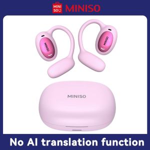 MINISO MS181 AI Translator Earbuds Wireless Bluetooth Bluetooth 5.4 IP55 Waterproof Open-Back Translator Earbuds Compatible with iOS and Android Ideal for travel study and business 12-month warranty