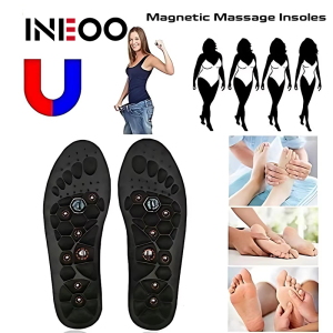 INEOO 1Pair Orthotic Magnetic Therapy Massage Insoles for Shoes Foot Acupressure Enhanced Magnetic Insole Point Therapy Feet Body Detox Pads
