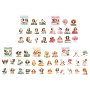 Cartoon Girl Sticker Reward Sticker Scrapbooking Sticker Sticker Landscape Sticker Flowers Sticker for Phone Laptop