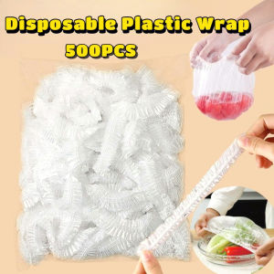 BHQ 500pcs Food Wrap Food Disposable Plastic Film Cover Food Wrap Stretch Stretchable Waterproof Plastic Kitchen Storage