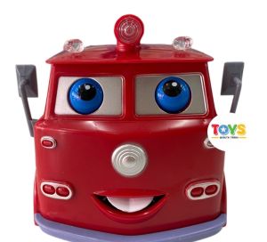 รถดับเพลิง กระเช้าเป่าฟองสุดเท่ มีเสียง มีไฟ ชนถอย