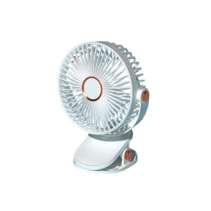 คลิปในพัดลมพร้อมไฟ พัดลมพกพา แรงลม 5 ระดับ แบบหนีบได้ แขวนได้ไฟกลางคืนปรับมุมได้ 720°ฟรี