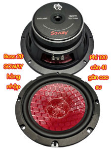 Loa bass 20 SOWAY côn 41 gân cao cu màng các bon cao cấp - giá 1 cái - hàng nhập thái