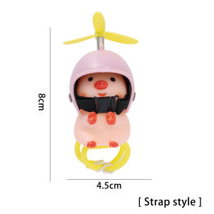 2PCS Cute Pig Toy Decor Helmet Decal Bike Motor Driving Decor for Car Motorcycle Decoration Wearing Helmet Car Styling Ornaments
