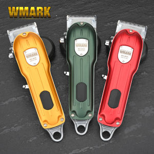 WMARK electric hair clipper mens barber hair salon scissor digital display LCD electric clippers retro oil head gradient clippers