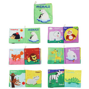 6 Style Baby Soft Fabric Cloth Book Animal/Food Cognition Early Learning Toys For Toddlers Infant Baby Books 0-12 months