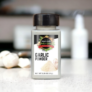 Garlic Powder 85g in Shaker Bottle by Jinkys Daily Herbs & Spices
