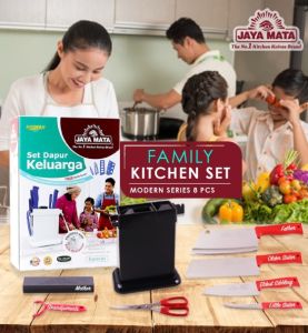 JAYA MATA MODERN Series 8pcs Family Kitchen Set (JM28)(Random Colour) [Knife Set_Knife Block_Set Pisau_Pisau Dapur]