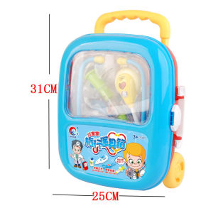 Children doctor toy set family game simulation lever medical box