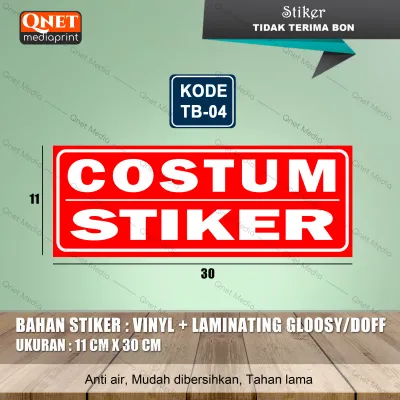 STIKER DILARANG NGUTANG + LAMINASI GLOSSY