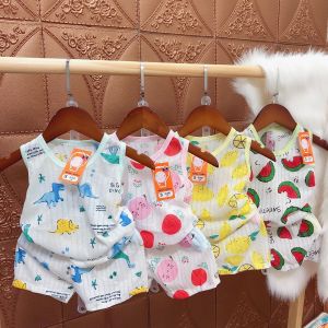 5 bộ sát nách vải cotton giấy cho bé 4-12kg
