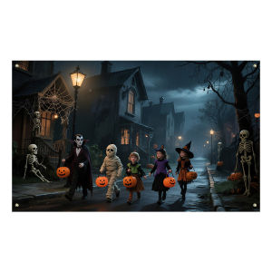 New Halloween Banner TEMU Party decoration tapestry backdrop