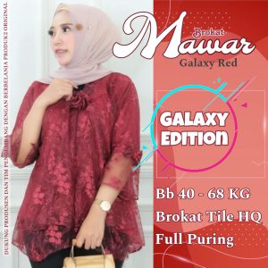 BLOUSE BROKAT MAWAR GALAXY BB 45 SAMPAI 70 KG REAL PICT