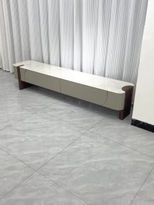 2025 Microcrystalline stone TV cabinet coffee table combination cream style complete paint color matching light luxury minimalist living room home