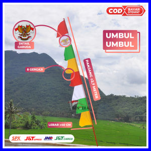 UMBUL UMBUL WARNA WARNI 10PCS - BENDERA UMBUL MERAH PUTIH (UMBUL UMBUL BENDERA)