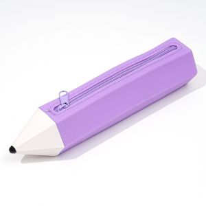 GONUUWGL Convenient Carry Silicone Pencil Case Easy To Clean Soft Material Pencil Shape Bag New Design Lightweight Soft Pencil Case School Use