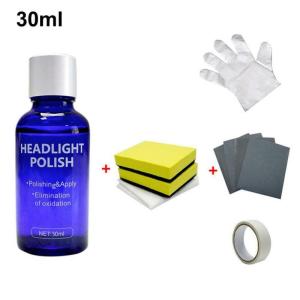 Bộ Vệ Sinh Tân Trang đèn Pha ô Tô 30ML Găng Tay Xốp Giấy Nhám Phụ Kiện Rửa Xe