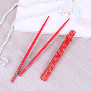 [HUSTOM] COD Đũa Đỏ Túi đựng bằng gỗ Trung Quốc đồ dùng ăn uống thanh đựng thức ăn nhà bếp