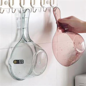 Household Plastic Water Ladle Kitchen Transparent Water Scooper Bathroom Toilet Dip Bucket Childrens Bath Water Ladle