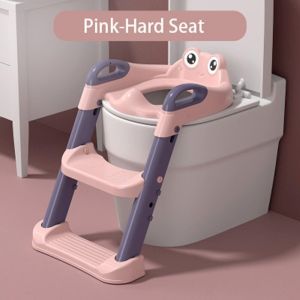 Baby Potty Trainer Seat with Adjustable Ladder Foldable Toilet Seat Kids Child Potty Chair