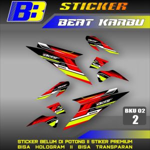 Striping Beat Karbu BISA HOLOGRAM 2008 2009 2010 2011 2012 Variasi Sticker Stiker bku 2