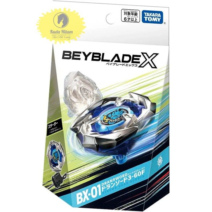 Beyblade X BX-01 Starter Dran Sword 3-60F + Launcher Takara Tomy