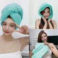 Thick Double Layer Absorbent Quick Dry Non-Shedding Women's Hair Cap Cute Adult Bath Cap for Home Use Hair Towel Accessory. 
