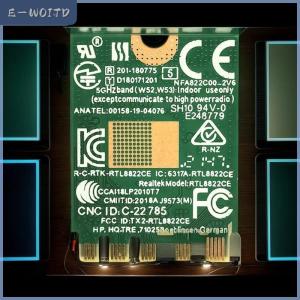 【E-WOITD】 1เซ็ต2.4กิกะเฮิร์ตซ์ที่รองรับ WiFi การ์ดเชื่อมต่อ IPX RTL8822CE Dual-Band 802.11ac 1200Mbps M2 WiFi CARD