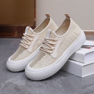 Ielgy 2025 thời trang mới mùa hè Giày lưới phụ nữ Flyknit cut-out nền tảng duy nhất chạy thoáng khí Giày thể thao
