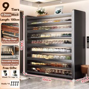 【SG Local Seller】2026 New 11Layer Steel Shoe Cabinet Flip‑up Door | Removable Adjustable Shelves Dustproof Shoe Storage Cabinet Odour‑Free No Formaldehyde Large Capacity Entryway Shoe Rack for Home Hallway