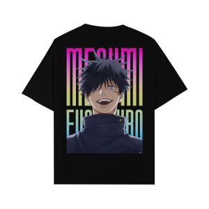 CallOut Kaos Anime Jujutsu Kaisen Karakter Megumi Sablon Reflektif Rainbow Bahan Cotton Combed 24s High Quality