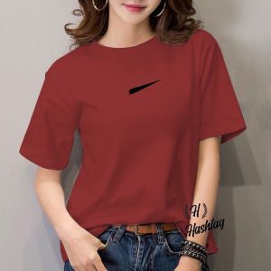 Korean Style Printed T-shirt Ladies Shirt Printed Design Ladies Shirt for Women Cotton Fit (SMLXL) top for women tshirt blouse