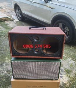 Vỏ thùng loa kéo xách tay 2 bass 20 bọc da cao cấp