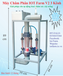 Bộ châm phân tự động chính xác. Máy Châm Phân Tự Động V2 3 Kênh. Bộ Hút Phân. Thiết Bị Châm Phân