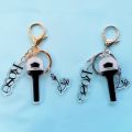 Kpop Idol BP Rose Solo Fanchant Lightstick Signature Pendant Keychain Key Ring Holder (Gold/Silver). 