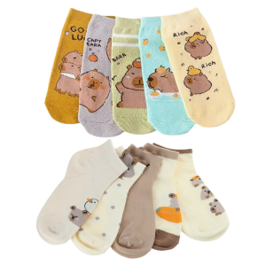 Funny Novelty Socks Low Cut Socks Colorful Patterned No Show Socks Cotton Ankle Socks Cartoon Animal Socks for Womens