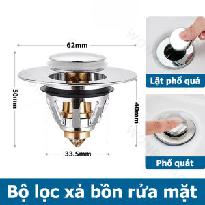 Bộ lọc bồn rửa mặt: chống tắc nghẽn thoát nước thông suốt ngăn mùi thiết kế nút nhấn bật lên bộ lọc rác và tóc phụ kiện phòng tắm đa năng