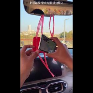 后视镜手机架倒后镜车载撑架创意悬行车记录仪汽车流媒体导航支架Rearview mirror mobile phone holder inverted rearview mirror car support creative suspension dash cam car streaming navigation holder