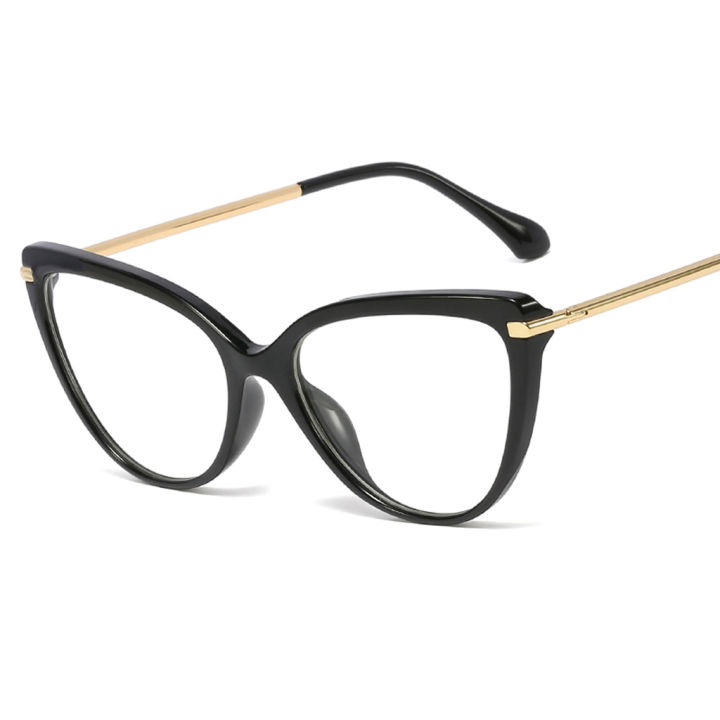 Prescription Glasses Cat Eye Retro Gold Tr90 Optical Frame