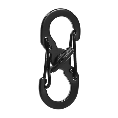 5/10Pcs Anti-theft Carabiner with Lock Mini Hook Keychain Outdoor Camping Climbing Hook Clip Backpack Buckle Aluminum Alloy Type S Carabiner
