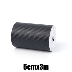 Car Door Sill Carbon Fiber Sticker DIY Paste Protector Strip Stickers Automotive Body Side Mirror Anti Scratch Tape Waterproof 3/5m
