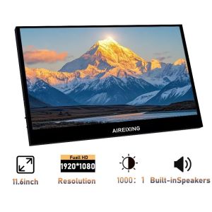 11.6" Portable Monitor 1080P FHD IPS Panel second screen for Laptop Mac Xbox PS4/5 Switch Display Type-c interface