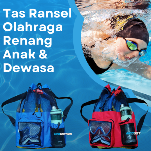Tas Ransel jaring Renang Anak Dan Dewasa Perlengkapan Perbekalan Peralatan Pakaian Sepatu Kacamata Dan Lainnya