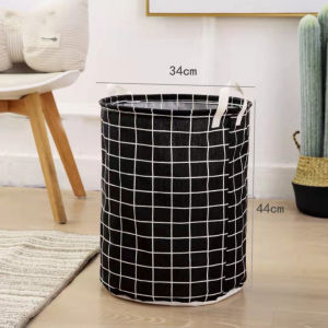 Large Laundry Basket Round for Dirty Clothes Folding Bucket Anti-dust Waterproof Big Storage Barrel Hamper