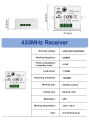 Kebidumei 433MHz Rf Remote Control Switch AC 220V 10A Relay Receiver Can Connect Traditional Switch and Wireless Push Button Wall Panel. 