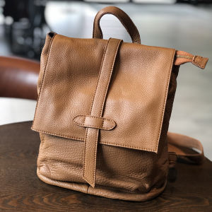 BeeGreen Women 100% Soft Genuine Leather Small Backpack High Quality Travel Knapsack Minimalist Commuter Daypack Vintage School Bag