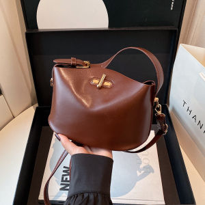 SEA YADOU  กระเป๋าสะพายข้างสำหรับผู้หญิงกระเป๋าทรงจีบแบบพกพาที่หรูหราทันสมัย